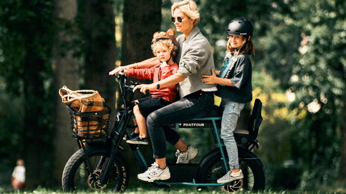 Kinderzitje op een fatbike